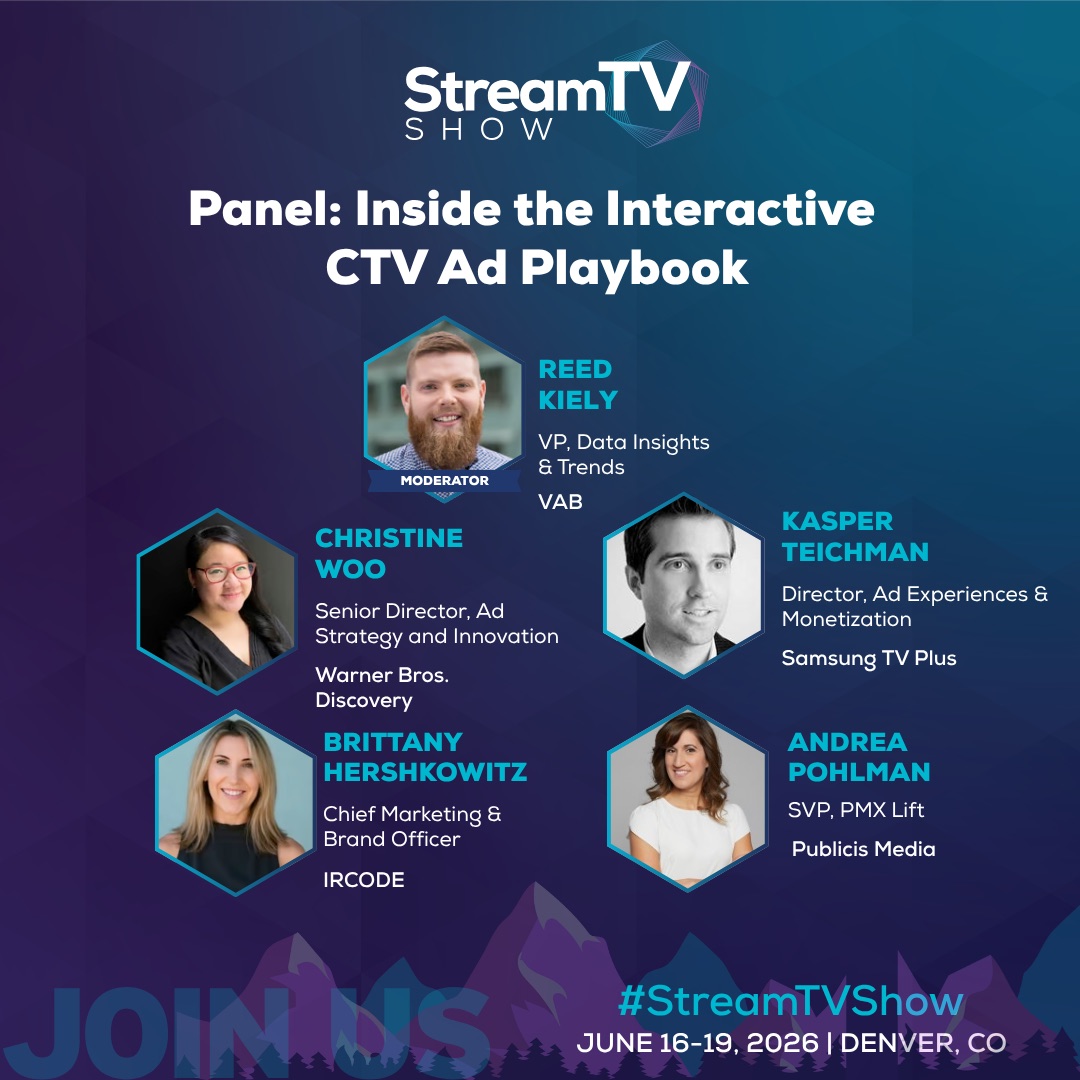 IRCODE at the StreamTV Show — Panel: Inside the Interactive CTV Ad Playbook, June 16–19, 2026, Denver, CO